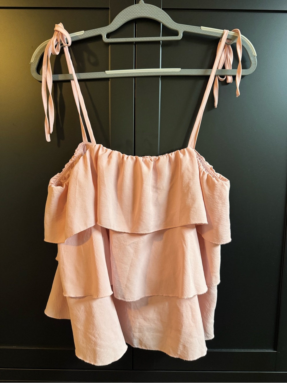 Kirundo Soft Pink Tiered Ruffle Tank